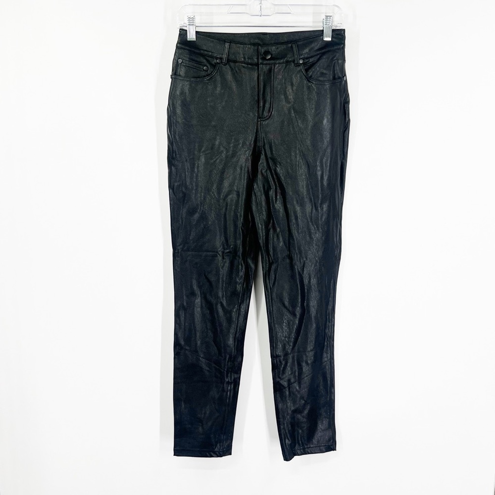 Commando High Rise Faux Leather Skinny Pants in Black